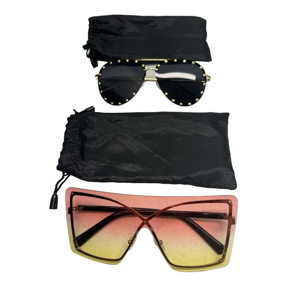 Stylish Sunglasses For Women's 2pk No I've Protection Just Regular Style Glasses